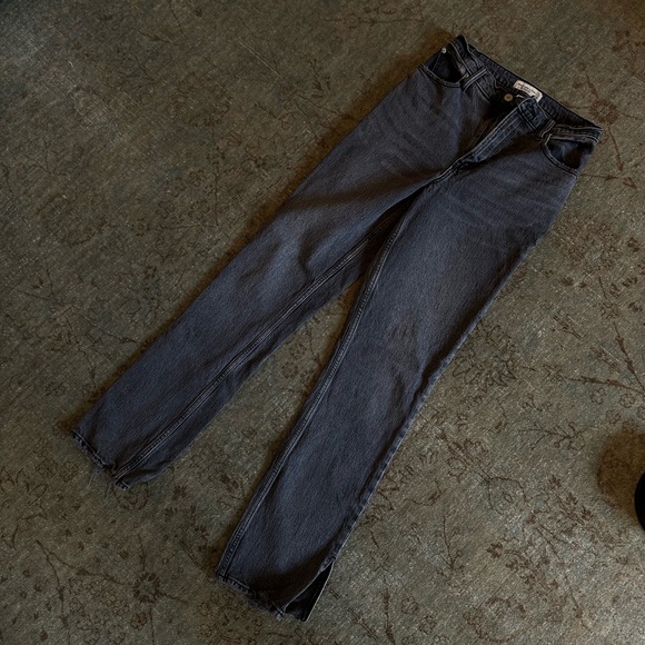 Abercrombie 90’s Straight Ultra High Rise Curve Love Black Jeans - Picture 6 of 6